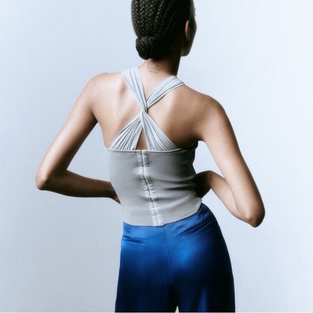 NWT Zara Elegant Blue Women's Top - Picture 6 of 6